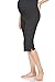 Beachcoco Women's Maternity Capri Pants – High Waisted Knee Length Pregnancy Side Slit Cropped Shorts Active Casual Lounge PMT-BT-7110 BLK M