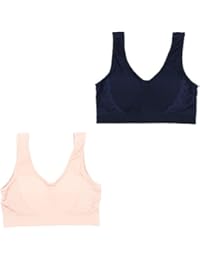 Delta Burke Intimates Women's Queen Size Seamless Lacey Comfort Bra Set