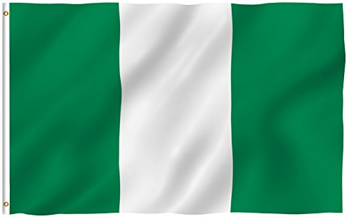 ANLEY [Fly Breeze] 3x5 Foot Nigeria Flag - Vivid Color and UV Fade Resistant - Canvas Header and Double Stitched - Nigerian National Flags Polyester with Brass Grommets