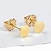 Tiny Round Dot Disc Stud Earrings in 925 Sterling Silver, Gold Vermeil, or Rose Gold Vermeil | Dainty Minimalist Earrings for Women (Gold Vermeil, 6mm)