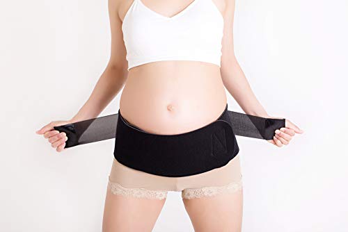 CABEA Babybellyband Sport Pregnancy Maternity Belt Abdominal Hip Back Support Black (Medium 8-10 up to 45" Waist, Black) - Thumbnail 3
