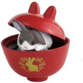 Capsule collection Mocchiri Usagi AKEBONO Rabbit 3. bowl in the rabbit capsule toy