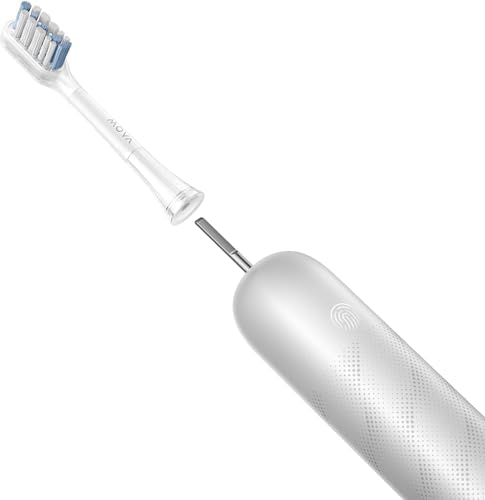 Fresh Pro 3DClean Spazzolino elettrico con App, Ricaricabile per adulti, 2 testine e custodia da viaggio, testina di ricambio 3in1 con supporto, 30 giorni di durata della batteria, Argento