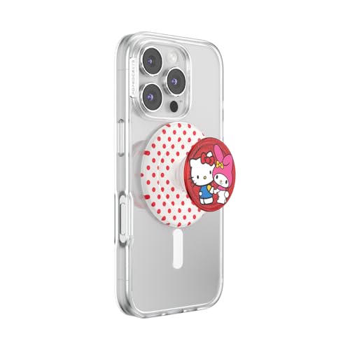 PopSockets Round Phone Grip Compatible with MagSafe, Adapter Ring Included, Pho…