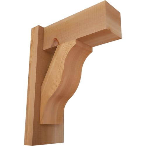 5 1/2"W x 12"D x 16"H Funston Block Smooth Outlooker, Western Red Cedar