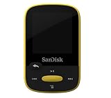 SanDisk Clip Sport 4GB MP3 Player, Yellow With LCD Screen and MicroSDHC Card Slot- SDMX24-004G-G46Y