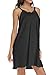 Poulax Women's Summer Causal Solid Color Beach Dress Swimsuit Bikini Cover Ups(FBA) (One-Size, Black)