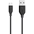Anker PowerLine Micro USB (3ft) - Durable Charging Cable, with Kevlar Fiber and 10000+ Bend Lifespan for Samsung, Nexus, LG, Motorola, Android Smartphones and More (Gray)