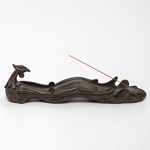 Zayton Incense Stick Holder Incense Burner Phoenix Like Ceramic Decorative Incense Ash Catcher for Home Ornament Meditation Bedroom