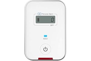 FORENSICS DETECTORS FD Travel CO DETECTOR by FORENSICS | Carbon Monoxide Low-Level 9ppm Alarm | Super Small Size & Stylish | iPhone White Color | Easy One-button operation |