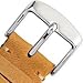 WOCCI 18mm Vintage Leather Watch Band for Men and Women, Silver Buckle (Tan)
