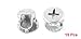 uxcell 15Pcs Furniture Connecter Cam Lock Fittings 13mm x 10.5mm for Cabinet Drawer Dresser and Wardrobe Furniture Panel Connecting