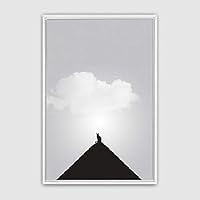 Framed Canvas Wall Art Minimalistic Painting Canvas Prints Home Artwork Decoration for Living Room,Bedroom - 16x24 inches