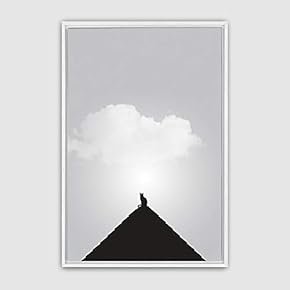 Framed Canvas Wall Art Minimalistic Painting Canvas Prints Home Artwork Decoration for Living Room,Bedroom - 16x24 inches