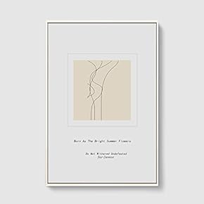 Framed Canvas Home Artwork Decoration Line Art Canvas Wall Art for Living Room, Bedroom - 16x24 inches