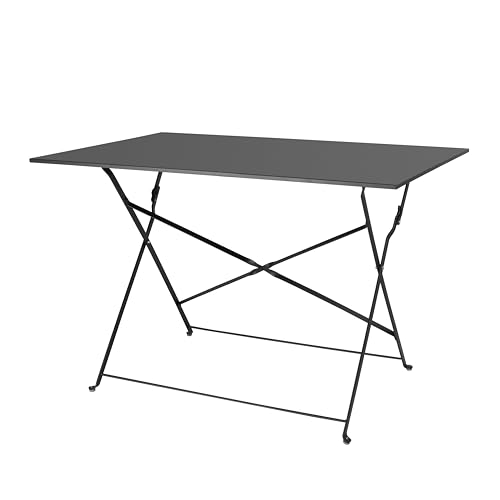 Bolero Perth Steel Folding Table 1100x700mm, Black, 1100x700 mm