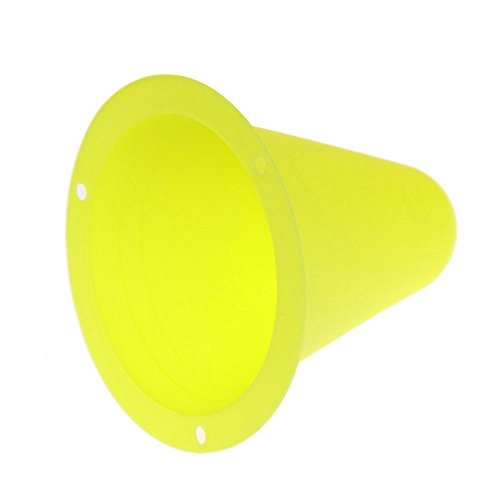 WinnerEco 5Pcs Marker Cones Slalom Skating Football Soccer Rugby Fitness Drill Yellow