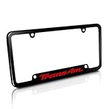 Pontiac Red Trans-Am Black Metal License Plate Frame
