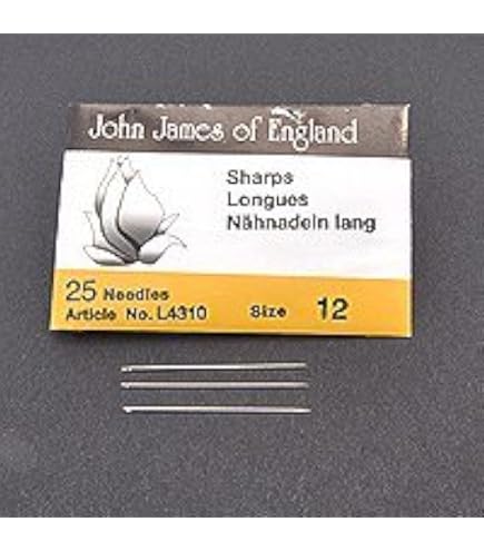 John James English Beading Needles #15 - 48 Stainless Steel Needles For Jewelry Making