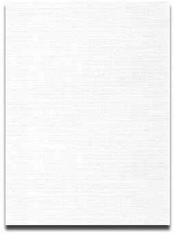Neenah CLASSIC LINEN 8.5 x 11 Card Stock - Solar White - 80lb Cover - 250 PK by Neenah Classic Linen