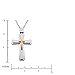 Cross Necklace for Men & Women with Large Pendant and 24 Inch Chain (Silver and Gold Tone)