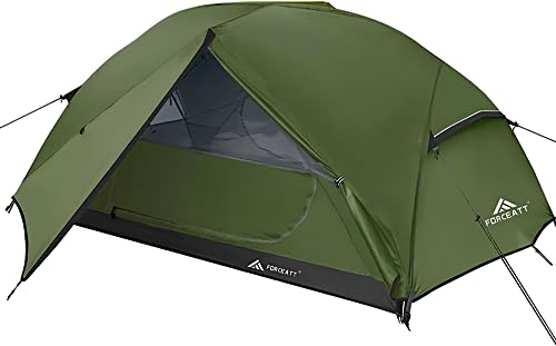 Forceatt Zelt 2 Personen Camping Zelt, 2 Doors Wasserdicht & Winddicht 3-4 Saison Ultraleichte Rucksack Zelt für Trekking, Camping, Outdoor. (2-Person