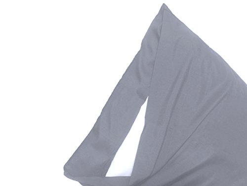 DreamHome Microfiber Pillowcases, Set of 2 (Standard, Grey) - Thumbnail 3