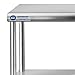 GRIDMANN NSF Stainless Steel Commercial 2 Tier Double Overshelf 48 in. x 12 in. for Kitchen Prep & Work Table