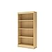 South Shore 4-Shelf Storage Bookcase, Natural Maple