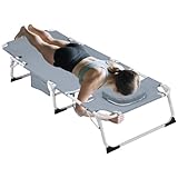 3-in-1 Heavy Duty Tanning Chair with Face Hole