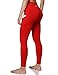 ODODOS Women’s High Waist Yoga Pants with Pockets,Tummy Control,Workout Pants Running 4 Way Stretch Yoga Leggings with Pockets,Red,Mediumthumb 2