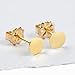 Tiny Round Dot Disc Stud Earrings in 925 Sterling Silver, Gold Vermeil, or Rose Gold Vermeil | Dainty Minimalist Earrings for Women (Gold Vermeil, 3mm)
