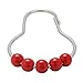 Amazer Shower Curtain Hooks, Decorative Shower Curtain Hooks Red Stainless Steel Shower Curtain Hooks and Shower Hooks for Bathroom Shower Rods Curtains-Set of 12