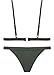 Jaci.Vela Women's Fashion Bikini Set Solid Color Two Piece Swimsuit,US6-8=Tag Size L,Olive Green