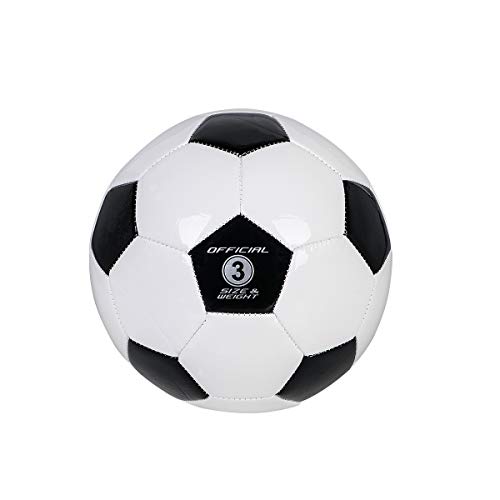 YANYODO Traditional Soccer Ball for Training Recreation Practice, Classic Size 3/4/5 Available for Indoor Outdoor Toddlers Kids Teens Adults(Size 3)