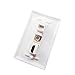 BUPLDET HDMI Ethernet CAT6 Coax Wall Plate - HDMI Coaxial Ethernet Cat 6 Cover Plate Female to Female Pass Through - White