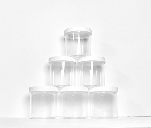 image for Sunshine Emporium slime storage jars 6 oz in 6, 12, 18 pack - clear al
