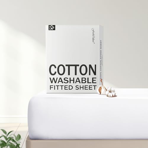 Pure Cotton Fitted Sheet California King White