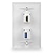 BATIGE HDMI and USB 3.0 Keystone Wall Plate Single Gang USB 3.0 HDMI Wall Outlet Mount Socket Face Plate Cover - White