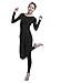 Ensnovo Womens Spandex Bodysuit Long Sleeve Scoop Neckline Footless Unitard