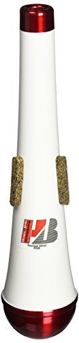 Humes And Berg Stonelined Pixie Straight Aluminum Red/White Trombone Mute (163)