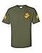 US Marine Corps Sergeant T-Shirt w/ Chevron on Sleeve (X-Large, Military Green)