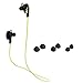 KSCAT Bluetooth Headphones Stereo Wireless Earphones for Running with Mic 6 Hours Play Time, Bluetooth V4.1, Sweatproof, Secure Ear Hooks Design, Green