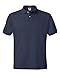 Hanes mens 5.2 oz. 50/50 ComfortBlend EcoSmart Jersey Knit Polo(054X)-Navy-L