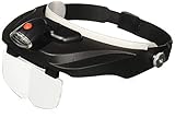 Carson Optical Pro Series MagniVisor Deluxe Head-Worn LED Lighted Magnifier with 4 Different Lenses (1.5x, 2x, 2.5x, 3x) (CP-60)