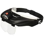 Carson-Optical-Pro-Series-MagniVisor-Deluxe-Head-Worn-LED-Lighted-Magnifier-with-4-Different-Lenses-15X-2X-25X-3X-CP-60-Black-4-Inch