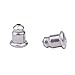 Pandahall 50pcs Earrings Findings Earring Safety Backs Original Color 304 Surgical Stainless Steel Earnuts (6.5x5mm)