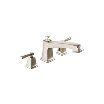 Boardwalk 3h Roman Tub Srn Spot Resist Brushed Nickel Two Handle