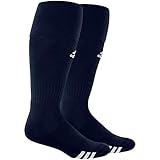 adidas Unisex Rivalry Soccer OTC Sock (2-Pair), Collegiate Navy/White, 13C-4Y