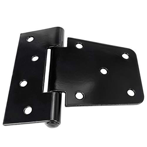 3.5 inch Black Door Shed Hinges Square Barn Hinges Heavy Duty Gate Hinges Wrought Hardware Iron Rustproof for Wood Fences (Not Included Screws) - Image 6